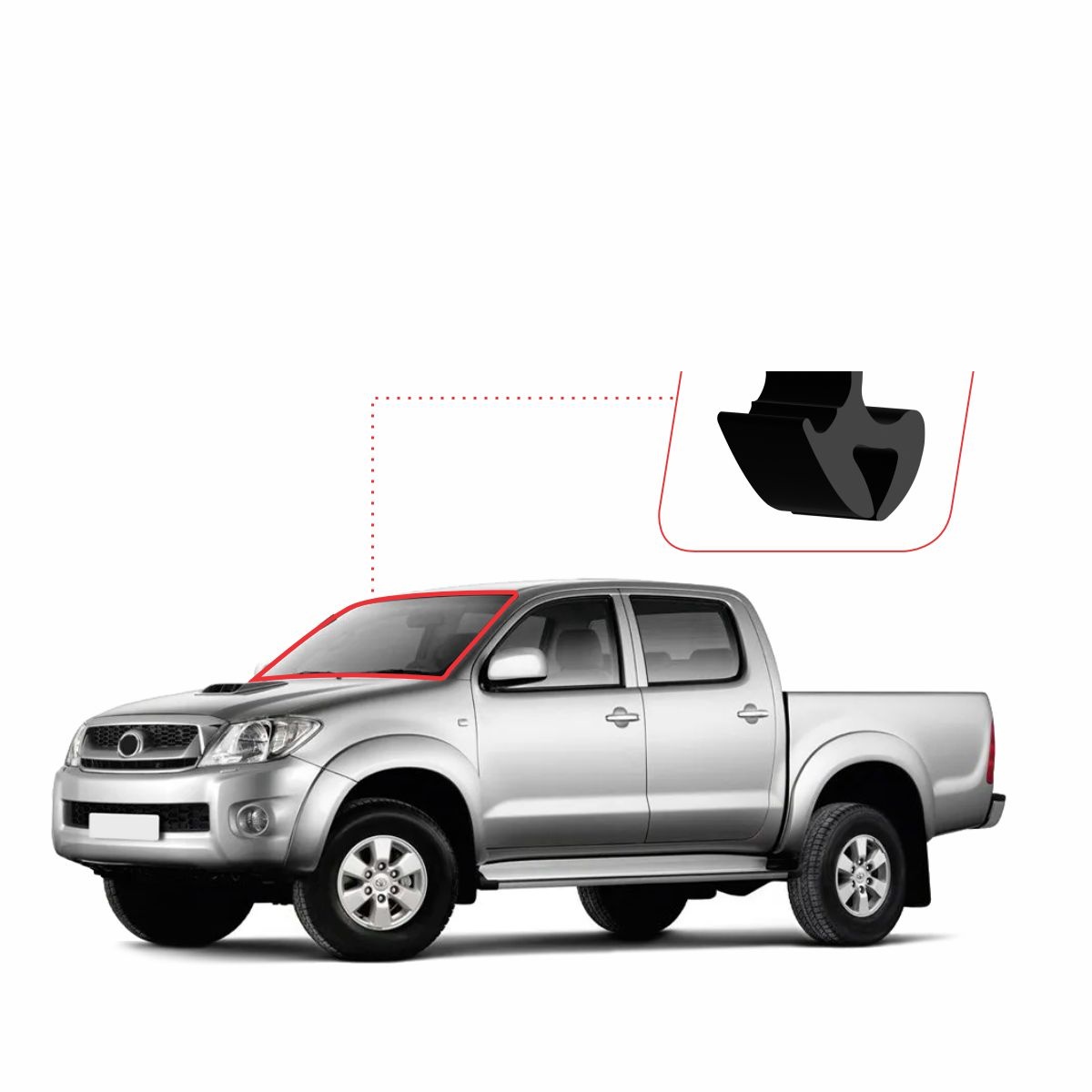 GUARNIÇÃO DO PARA-BRISA HILUX 05/..