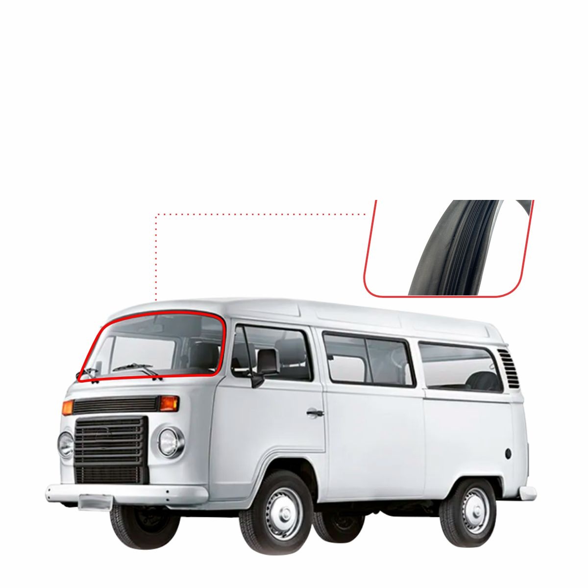 GUARNIÇÃO DO PARA-BRISA KOMBI CLIPPER 75/13