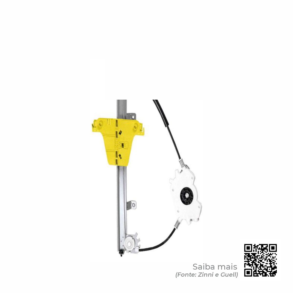 MÁQUINA DO VIDRO TRAS. ESQ. (ELÉTRICO) (S/MOTOR) (P/MABUCHI 8 DENTES) GOL/VOYAGE G5/ G6/ G7