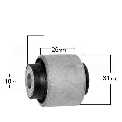 BUCHA AUXILIAR DO BRAÇO DE SUSPENSÃO TRAS. (10X40X30MM) CIVIC 92/00